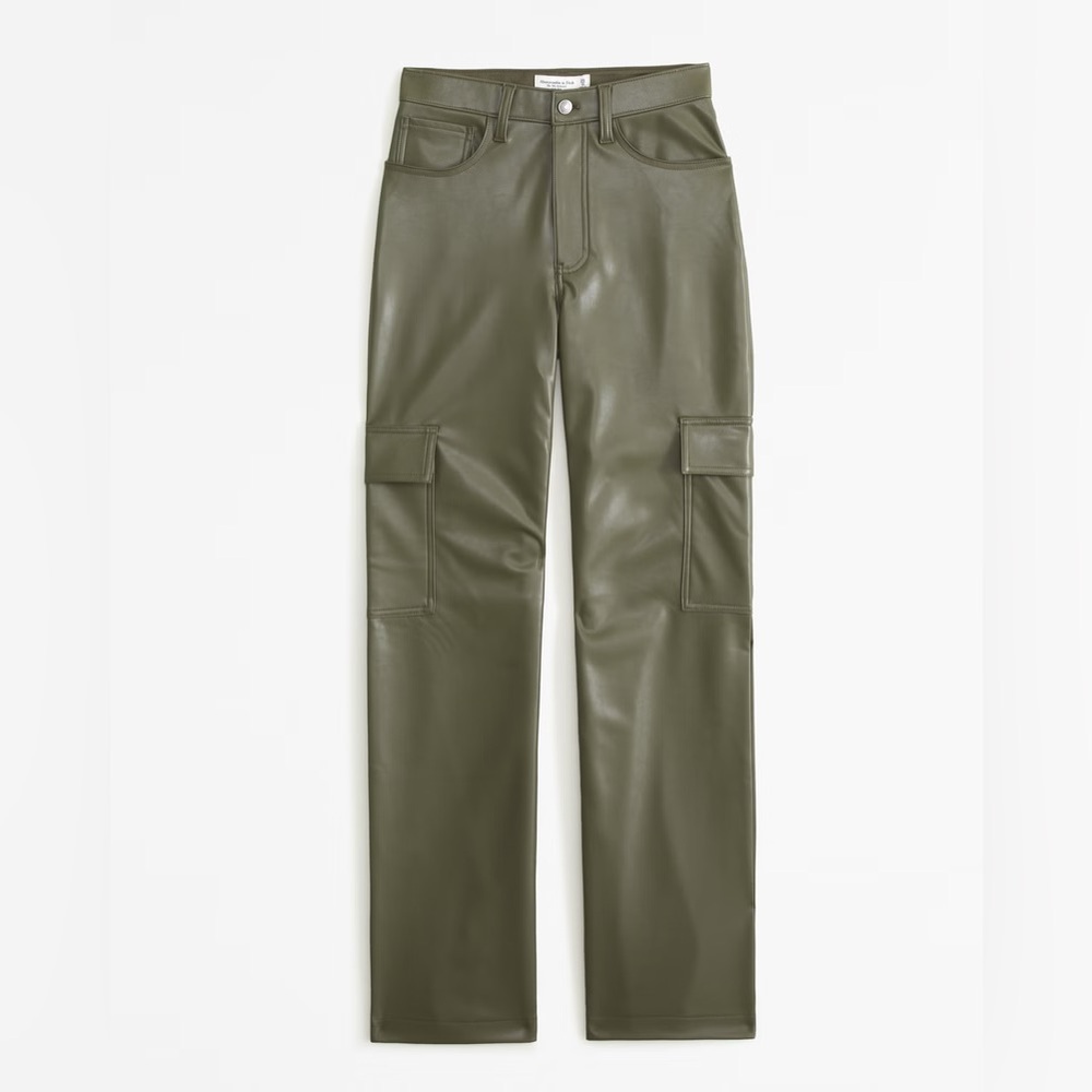 Abercrombie faux leather cargo pant
